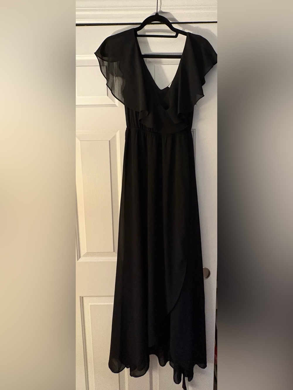 Baltic Born Black Ruffled Maxi Skirt